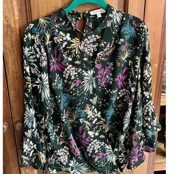 Monteau long sleeve blouse choker collar/bell sleeves Sz Juniors XL fits… - Picture 9 of 9